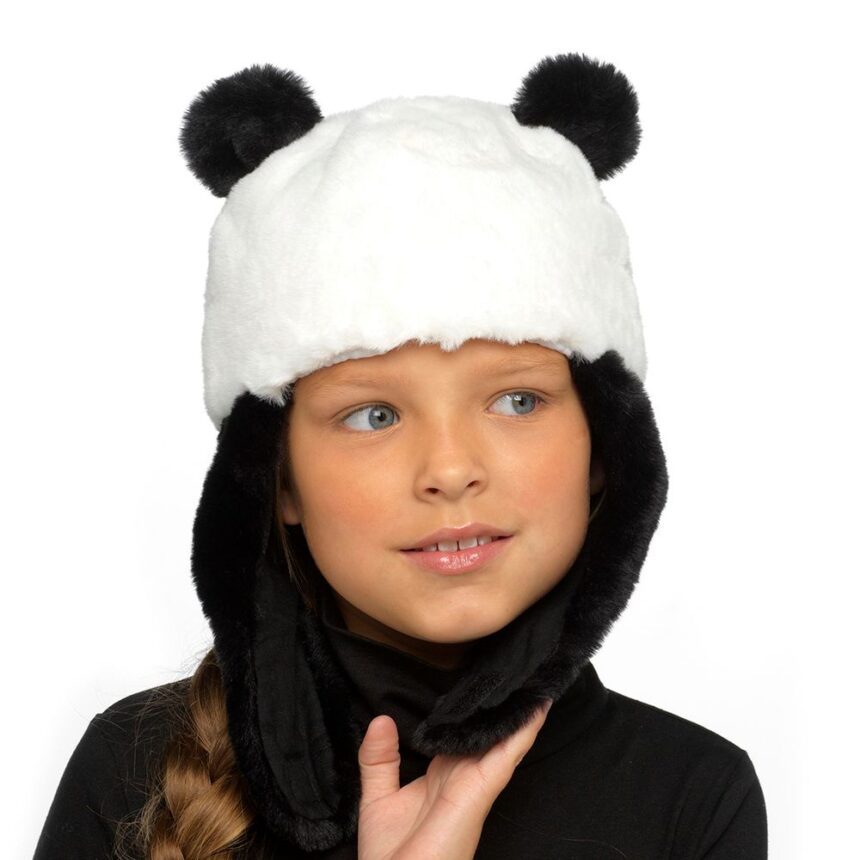 Kids Panda Hat with Ears and Chin Fastening - Simply Barnet Marketplace